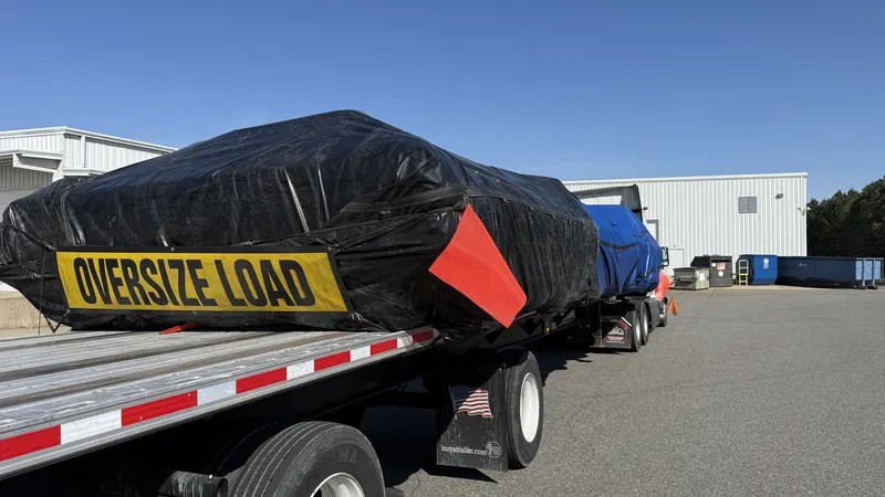 Oversize & Over-Dimensional — flatbed load hauled by DTS