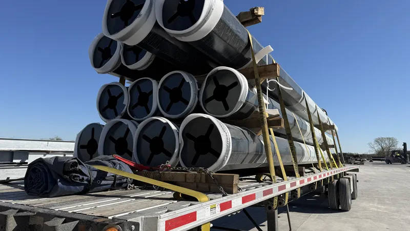 Steel & Industrial — flatbed load hauled by DTS