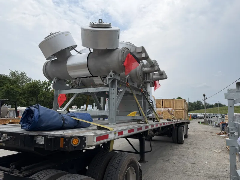 Flatbed load hauled by Delgado Trucking Services