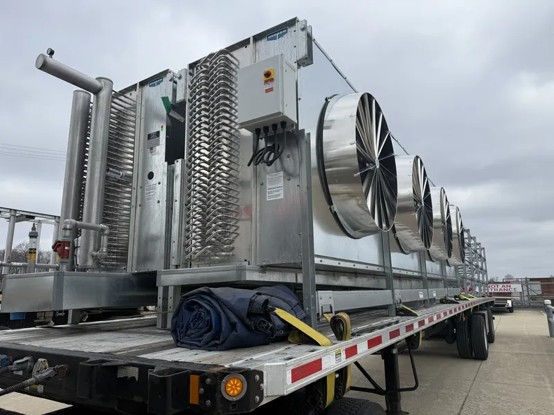 Flatbed load hauled by Delgado Trucking Services